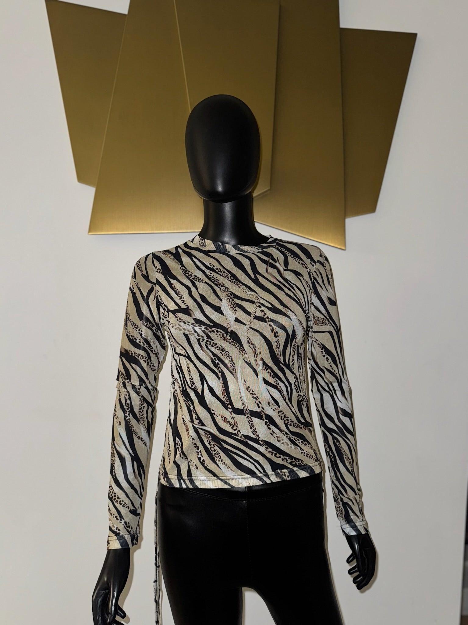 New! Tiger Sheer Top