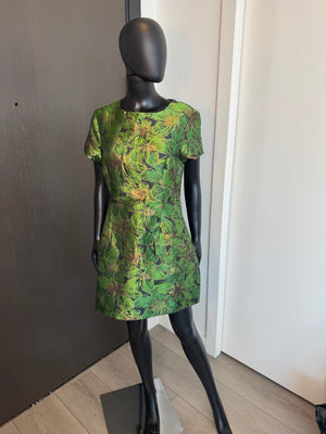 Beautiful Emerald Floral Dress Medium