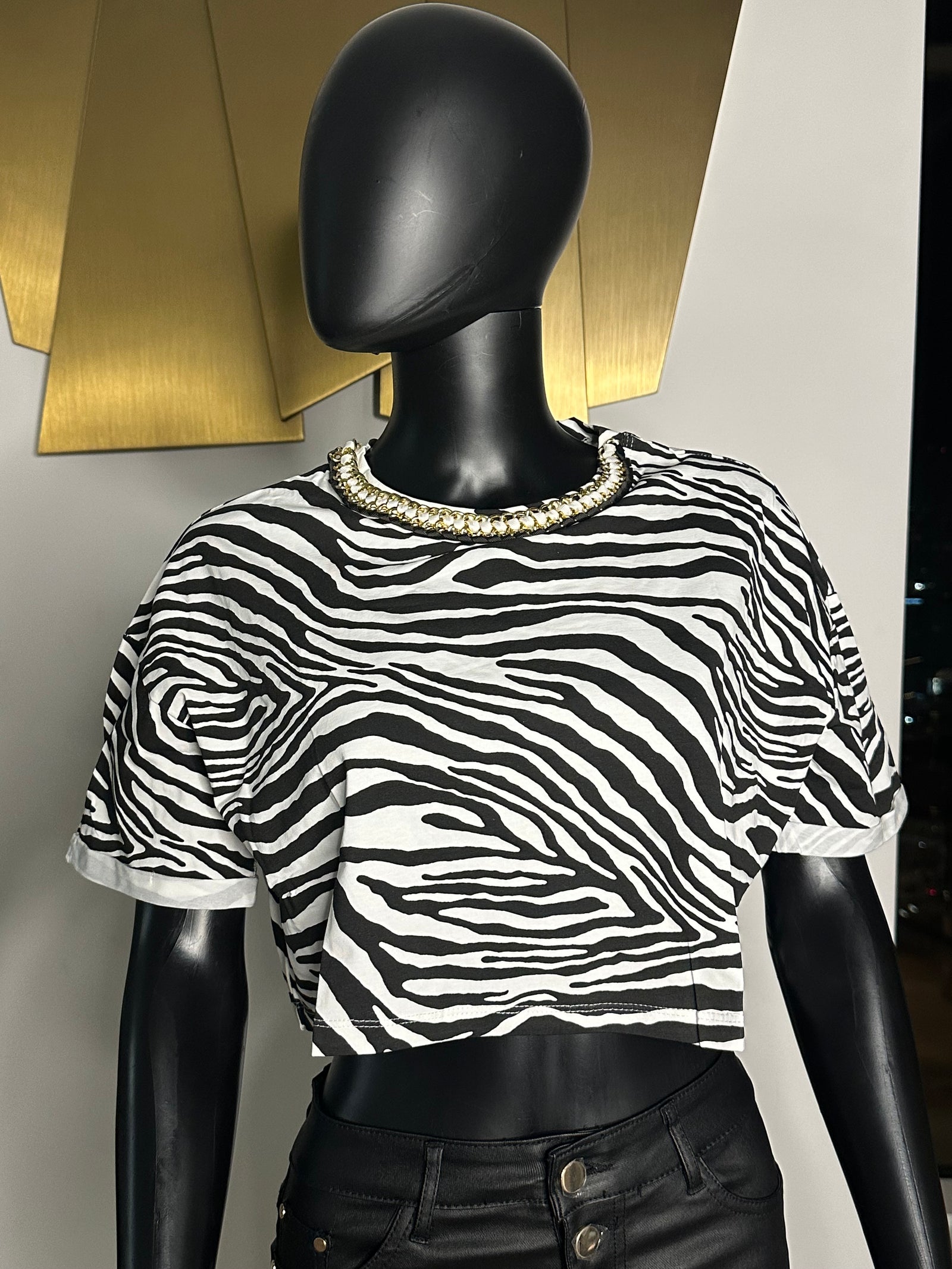 NEW! Zebra Crop Shirt! One Size fits all!