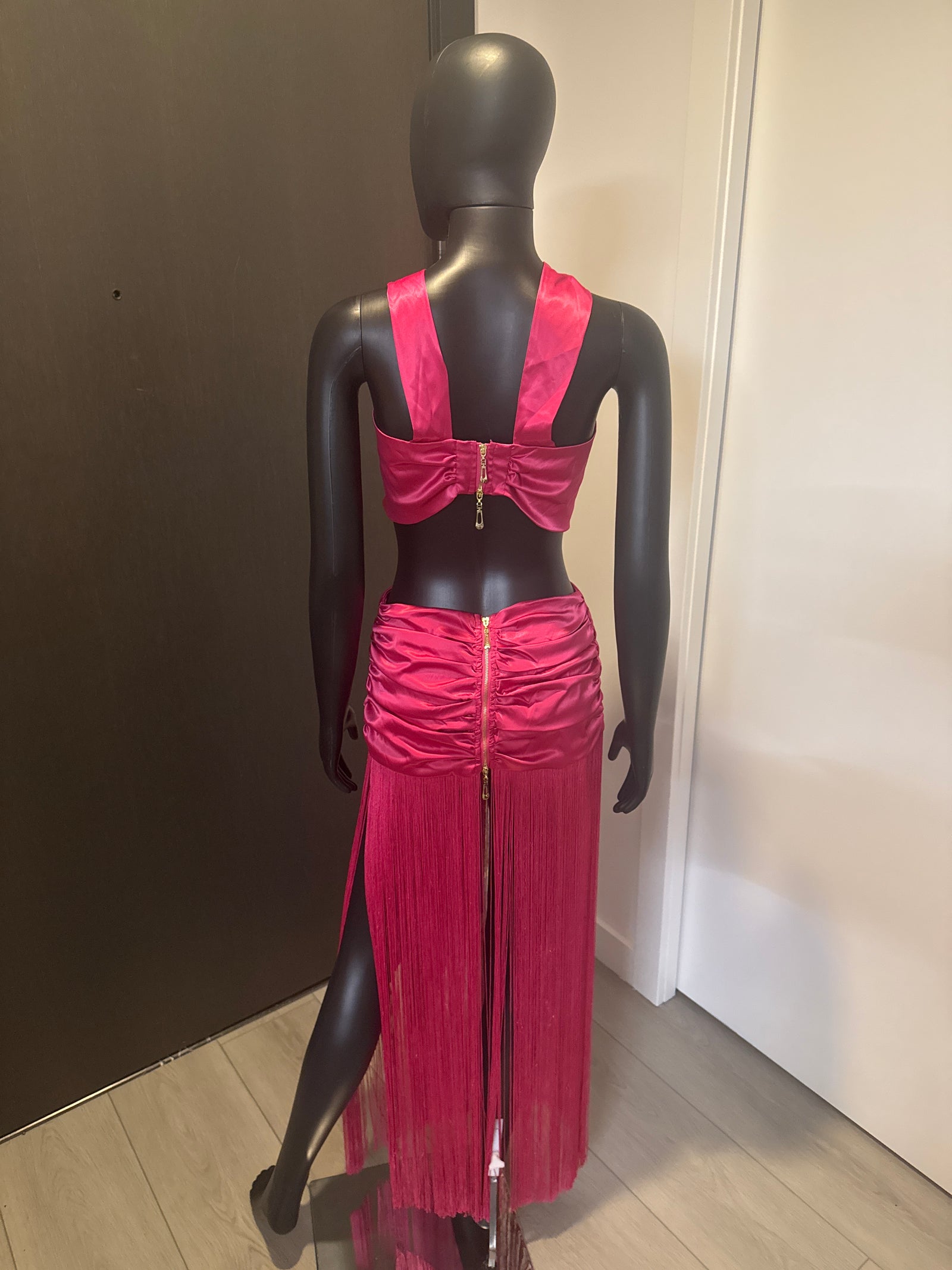 Sexy Cute Pink Dress with Tassel Bottom Medium
