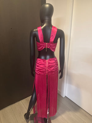 Sexy Cute Pink Dress with Tassel Bottom Medium