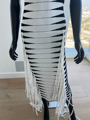 White and Black Stripe Dress! Small! New! Never Worn