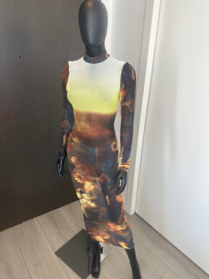 Chic Sheer Cover-Up Dress Medium