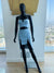 Small Halter Jean Dress with chain