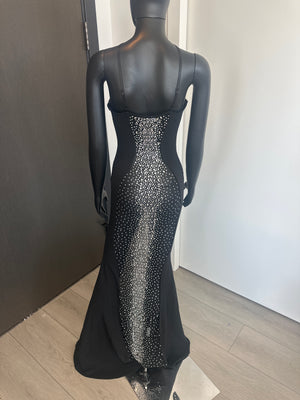 NEW! Sexy Black Deep V Neck Dress Small