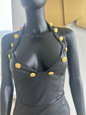 Black Dress with Gold Buttons! New! Medium