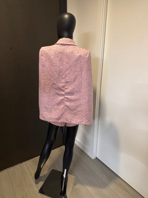 Chic Pink Blazer and Short Set Small