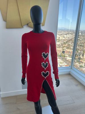 New! Red Cutout Heart Dress! Medium