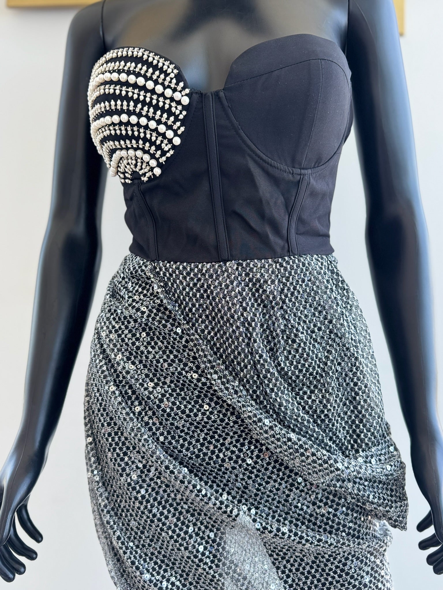 Black and Sliver Fabulous Dress Medium