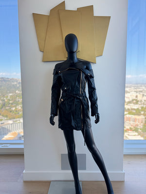 Pleather Biker Dress! Small