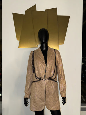 Beige Chain Blazer! Small