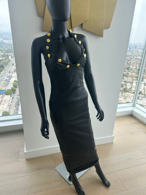 Black Dress with Gold Buttons! New! Medium