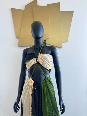 Black and Green Maxi-Dress! Small! New!