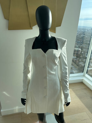 New! White Button Down Dress! Medium