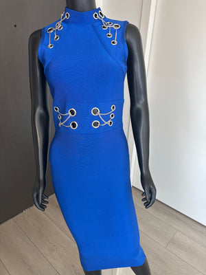 Royal Blue Fitted Dress! Small