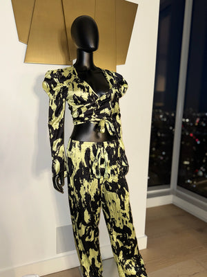 Two Piece set!! Yellow and Black! Small