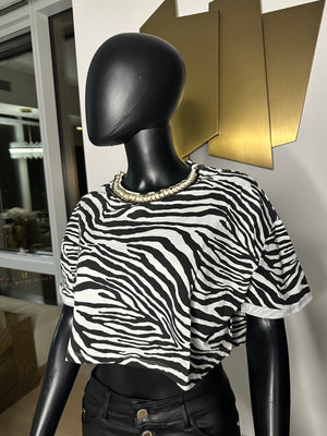 NEW! Zebra Crop Shirt! One Size fits all!