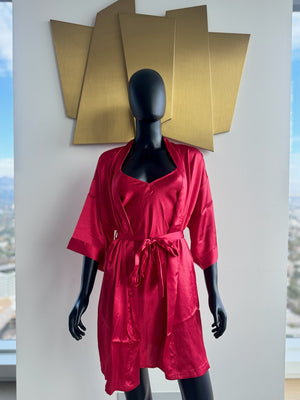 Red Robe with Red Night Gown! New