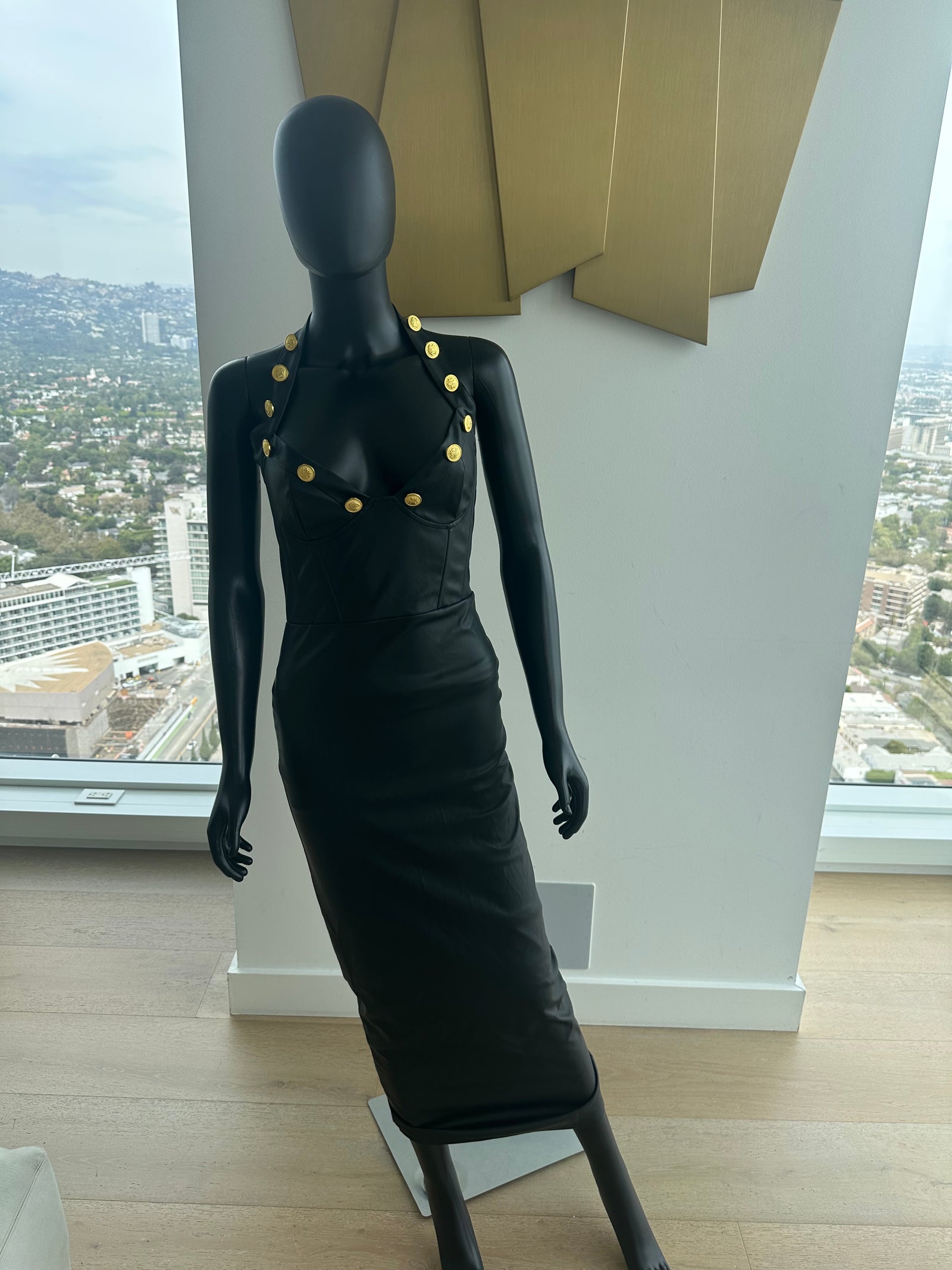 Black Dress with Gold Buttons! New! Medium