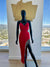 Red Dress with sliver beads
