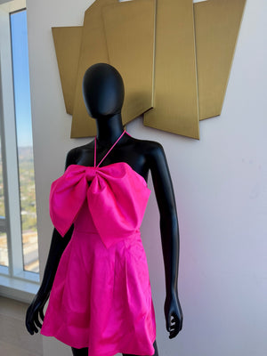Pink Bow Romper Medium