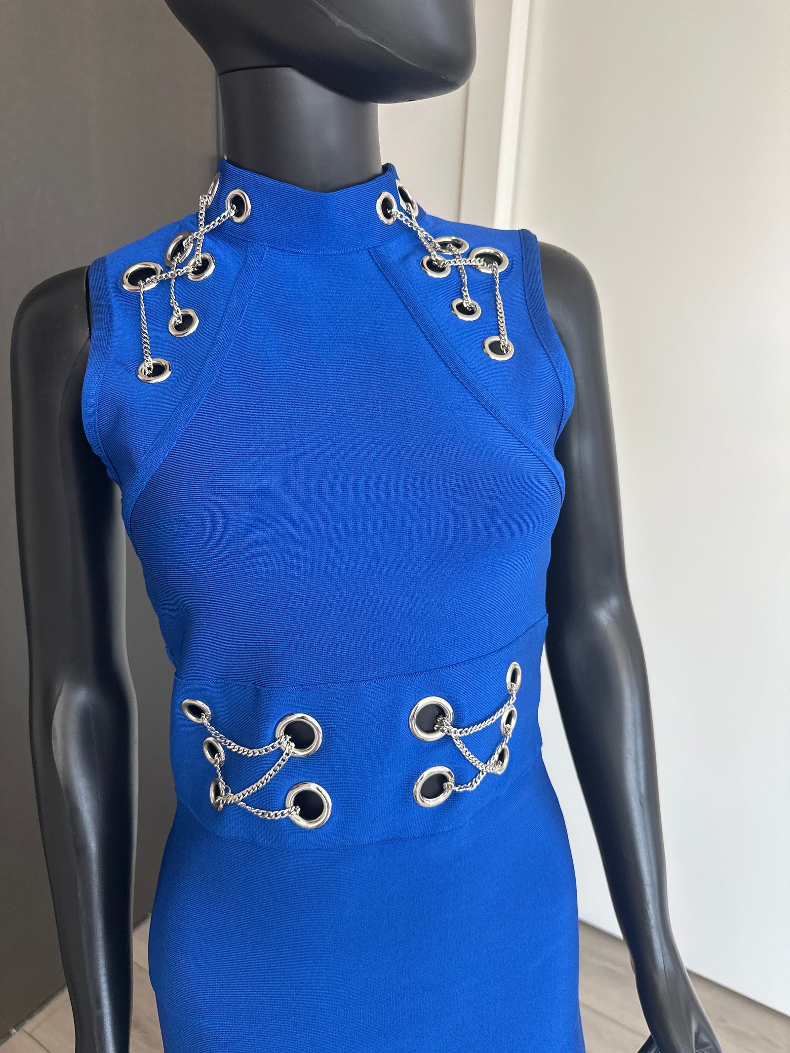Royal Blue Fitted Dress! Small