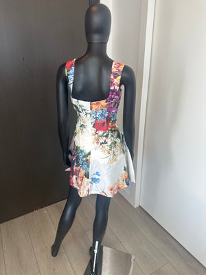 NEW!! Chic White and Floral Dress Large
