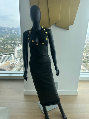 Black Dress with Gold Buttons! New! Medium