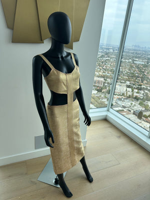 Beige Cut Out Dress! Medium! New