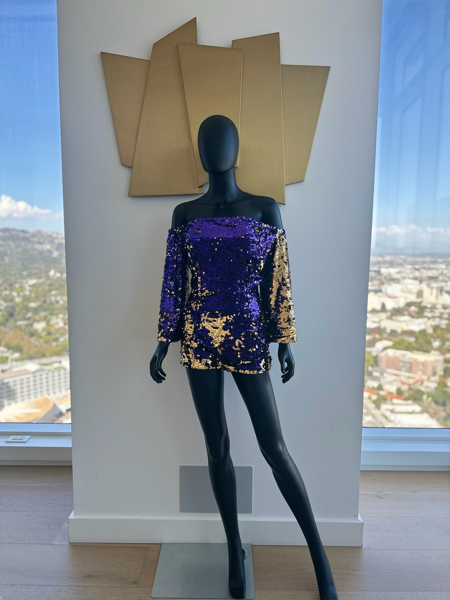 Purple & Gold Sparkly Mini Romper! Size 2 XS