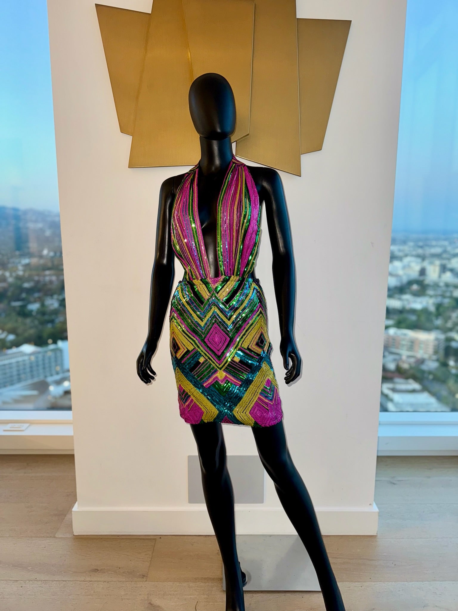 Backless Mutli-Color Dress! Medium! New!