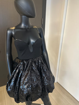 New! Black Sequin Bubble Dress! Medium