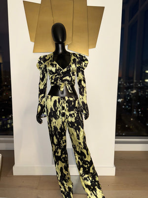 Two Piece set!! Yellow and Black! Small