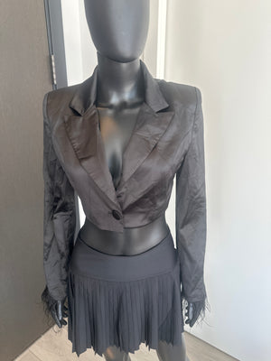 Chic Black Short Blazer Small