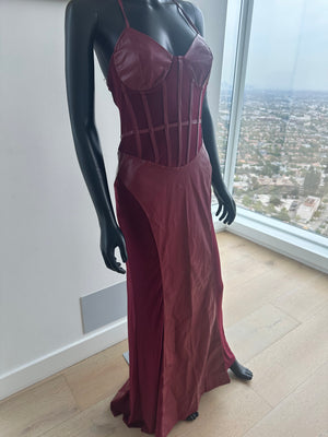 Maroon Floor Length Dress! Medium