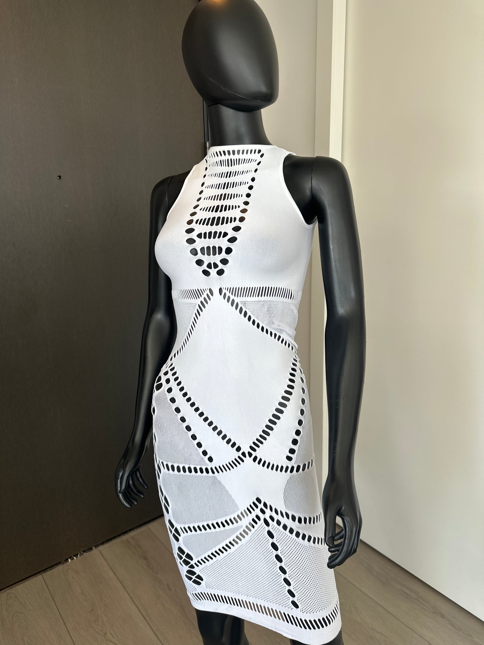 New! S/M! White BodyCon Dress!