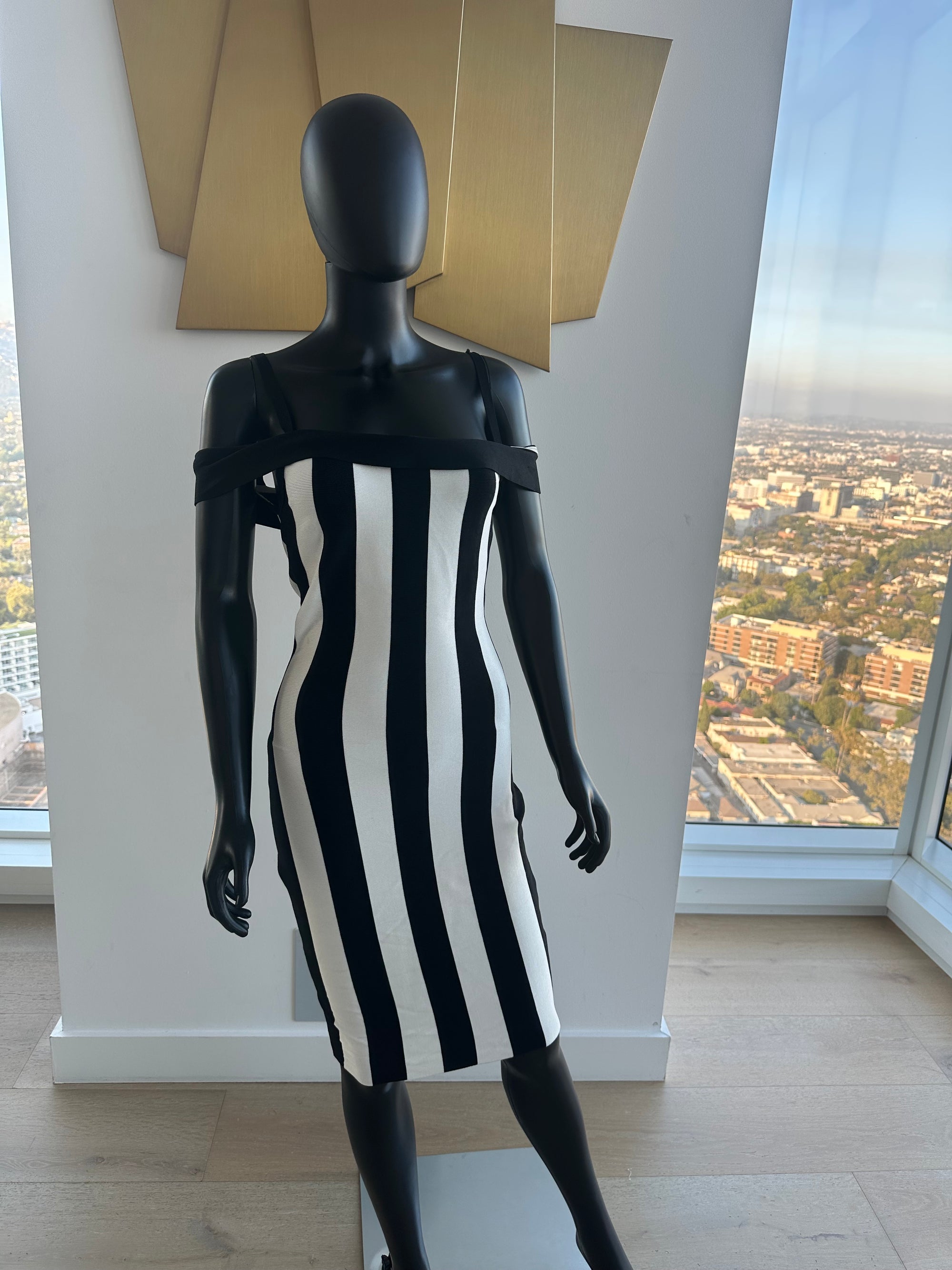 Black and White Stripe Dress. Small