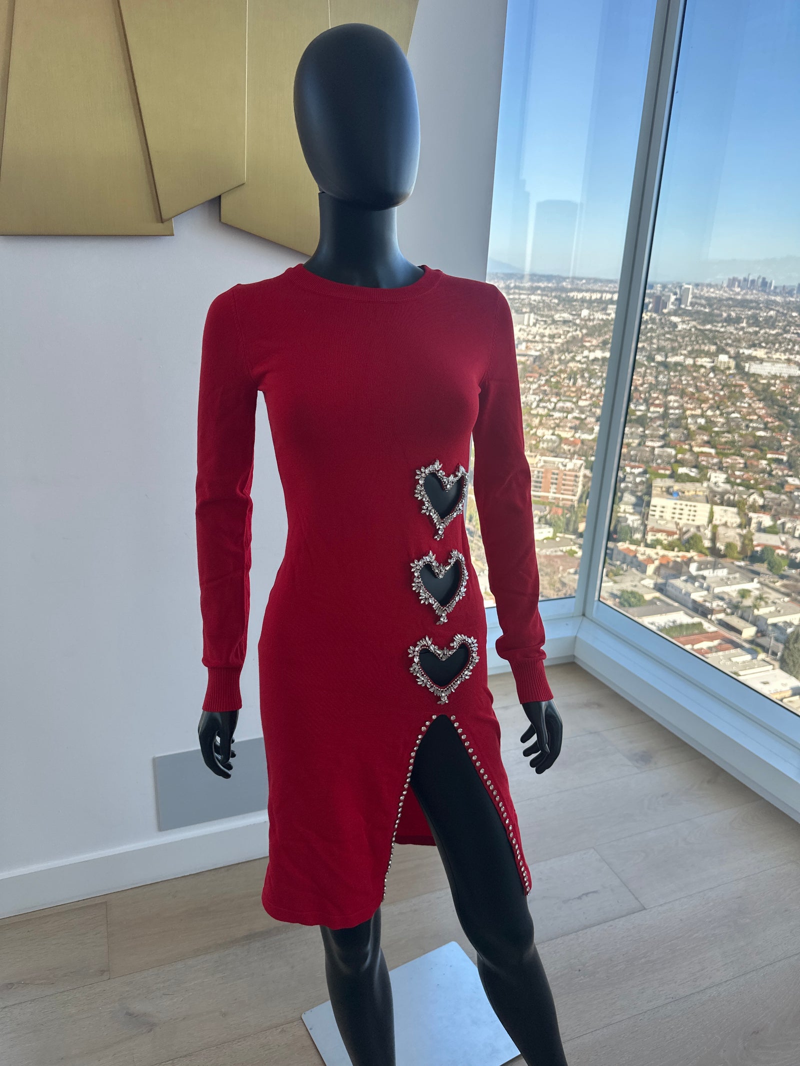 New! Red Cutout Heart Dress! Medium