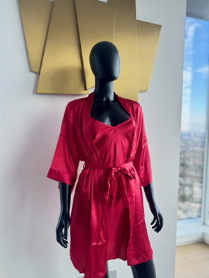 Red Robe with Red Night Gown! New