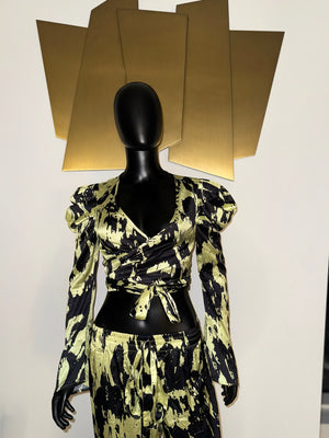 Two Piece set!! Yellow and Black! Small