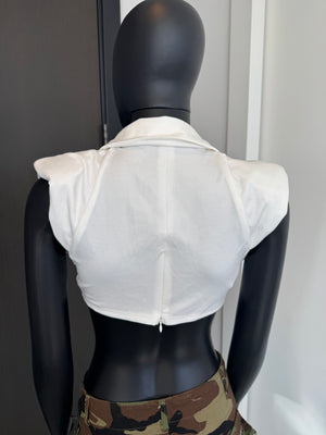 NEW!! Chic White Crop Top Medium