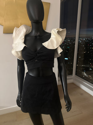 Black and White skirt set! Size Small