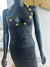 Black Dress with Gold Buttons! New! Medium