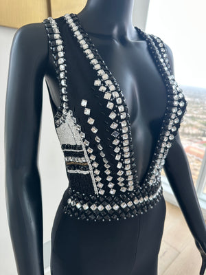 V-Neck Embroidered Jumpsuit! Small