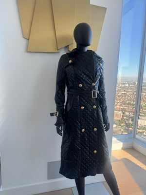 New! Black Long Trench! Small