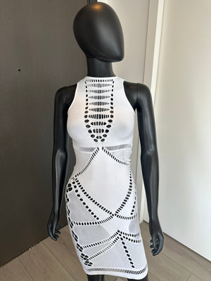 New! S/M! White BodyCon Dress!