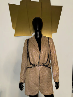 Beige Chain Blazer! Small