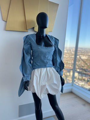 New! Medium Jean Top white dress