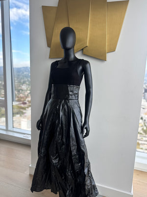 Chic! Black Pleather Dress! New