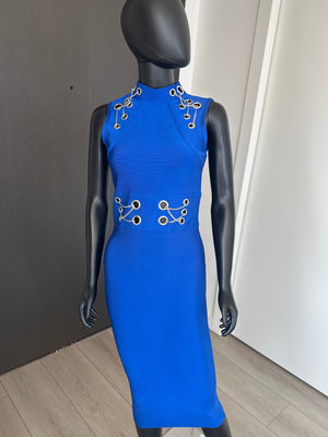 Royal Blue Fitted Dress! Small
